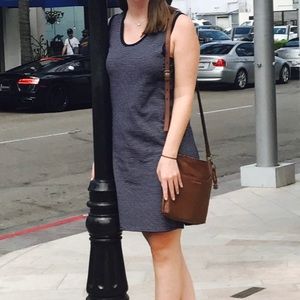 Navy Blue Striped Comfy Dress